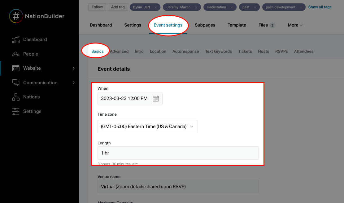 Signup Configuration Screenshot
