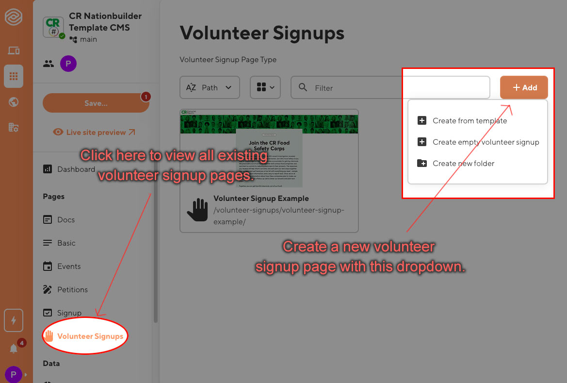 Signup Main Page Signup Main Page